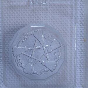 Lot of Six Soap Molds Moulds Witch Pagan Goddess Pentacle